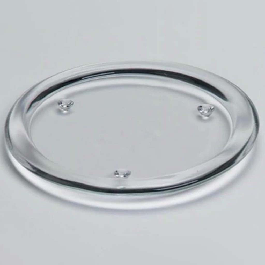 CANDLE BASE GLASS CLEAR 7.5IN 