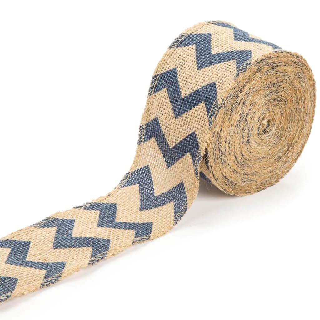 RIBBON CHEVRON WEATHERED 2.5X10YD BLUE 