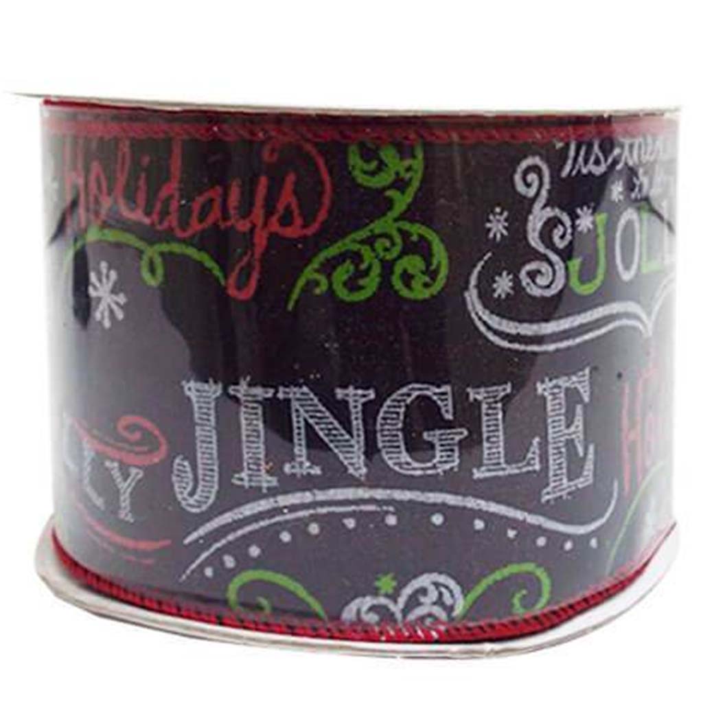 RIBBON SCRIPT 2.5X25FT BLK RED 