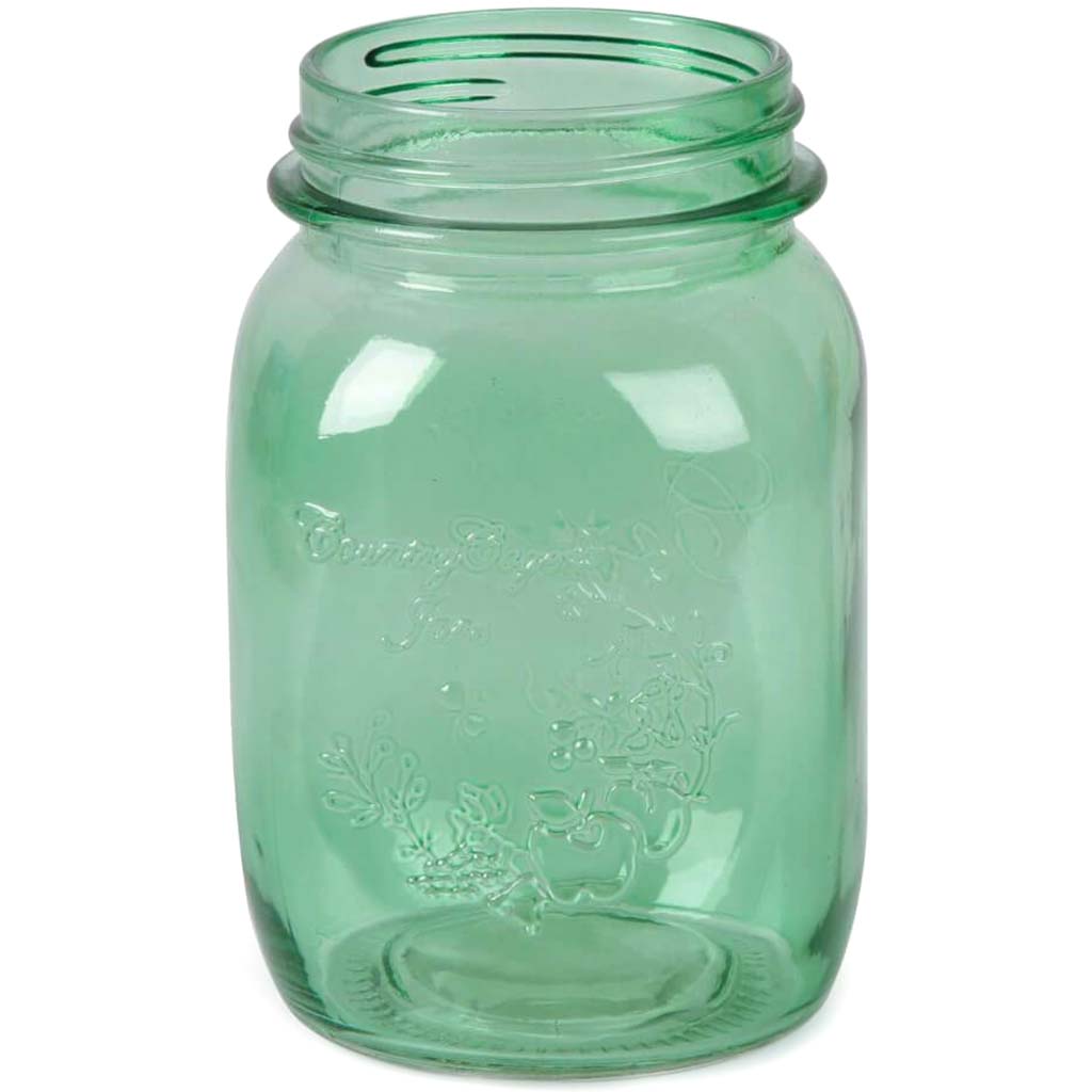 JAR MASON GLASS 16OZ GREEN 