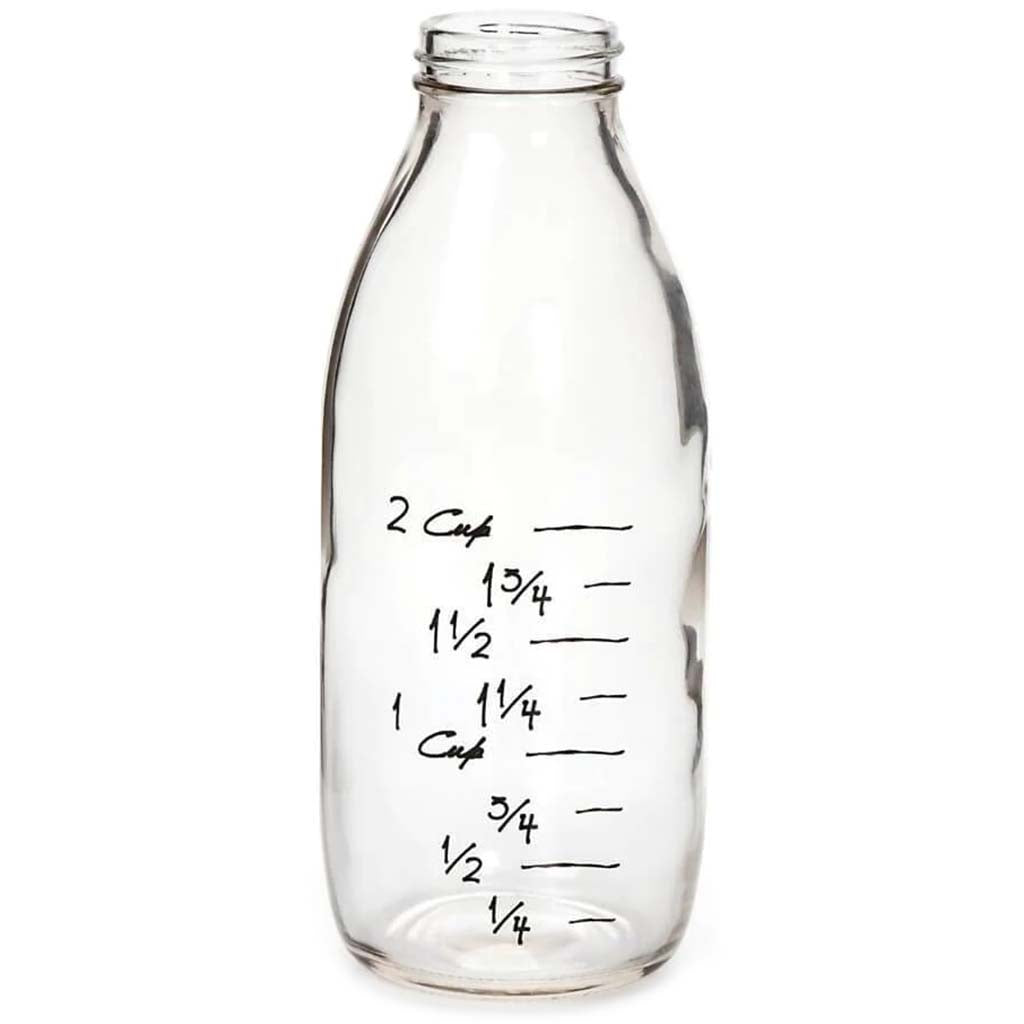 BOTTLE GLASS MILK 16OZ 