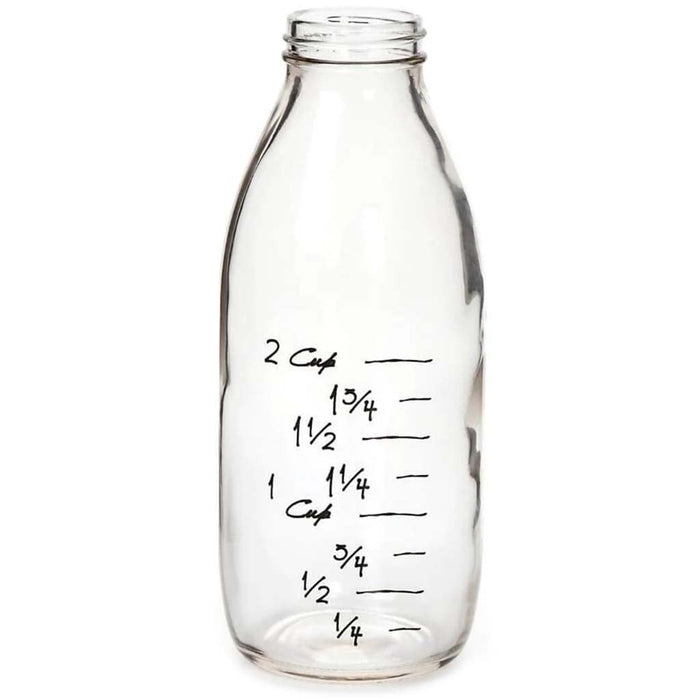 BOTTLE GLASS MILK 16OZ 