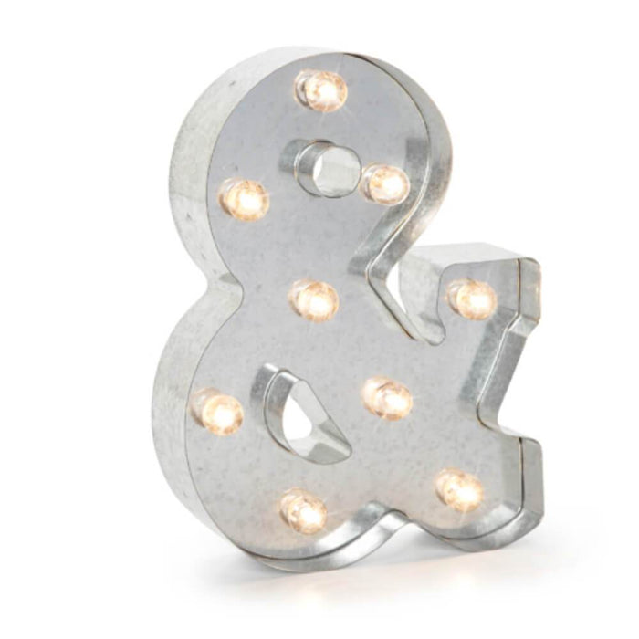 Marquee Letters Ampersand / & Galvanized Silver 