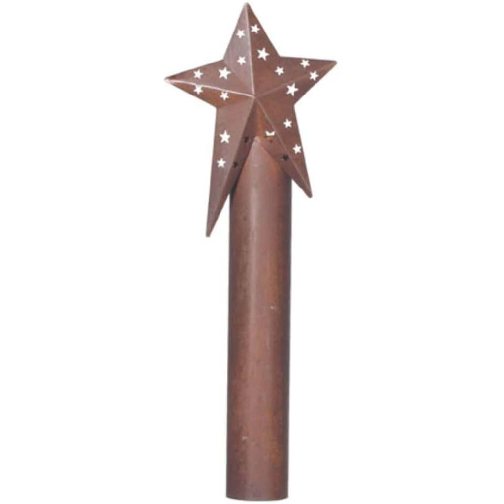 CANDLE LAMP 3D COUNTRY STAR 8.75IN 