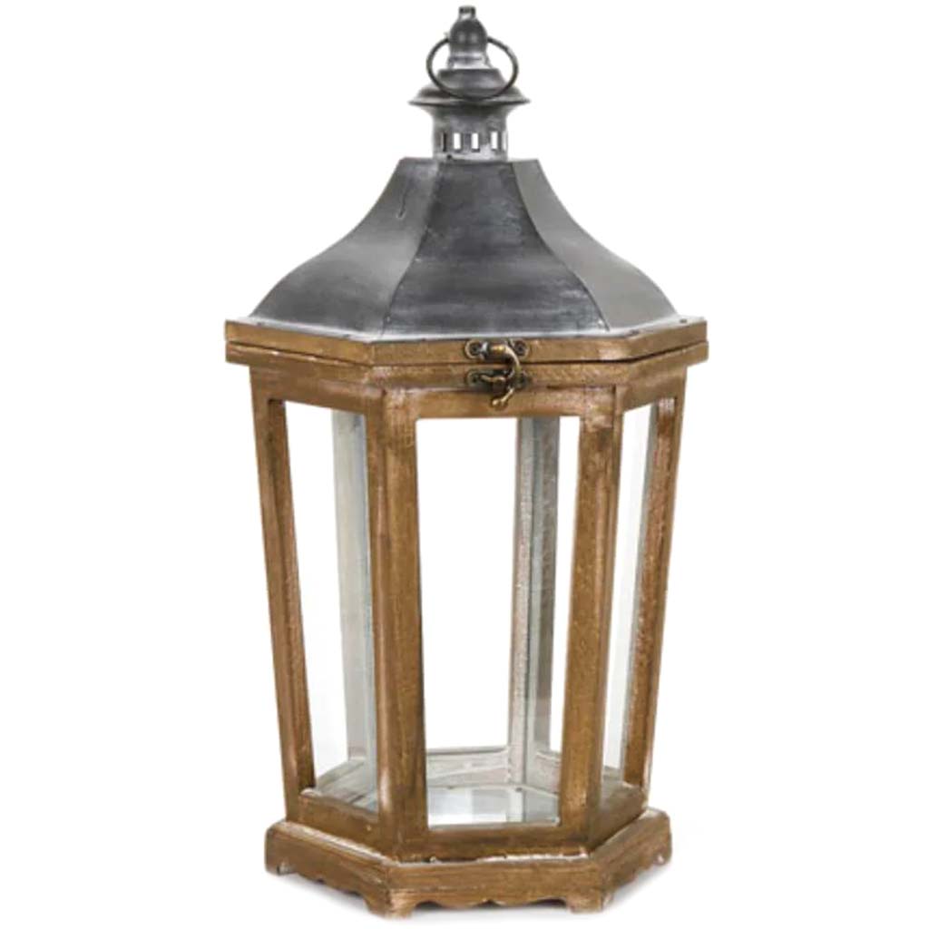 Wooden Lantern Brown 