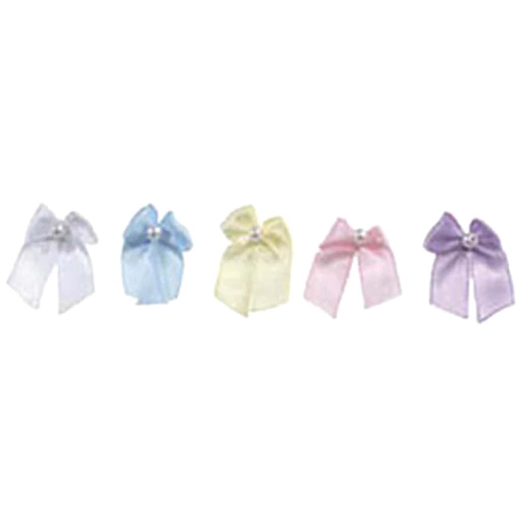 BOWS BIG VALUE W/ PEARLS PASTEL 