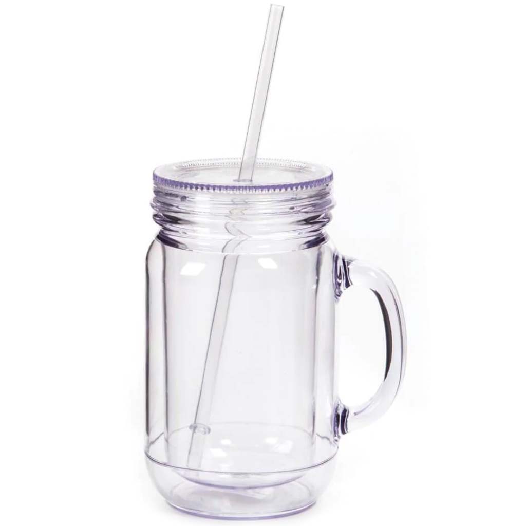 JAR DOUBLE WALL MASON MUG 20OZ WHITE 