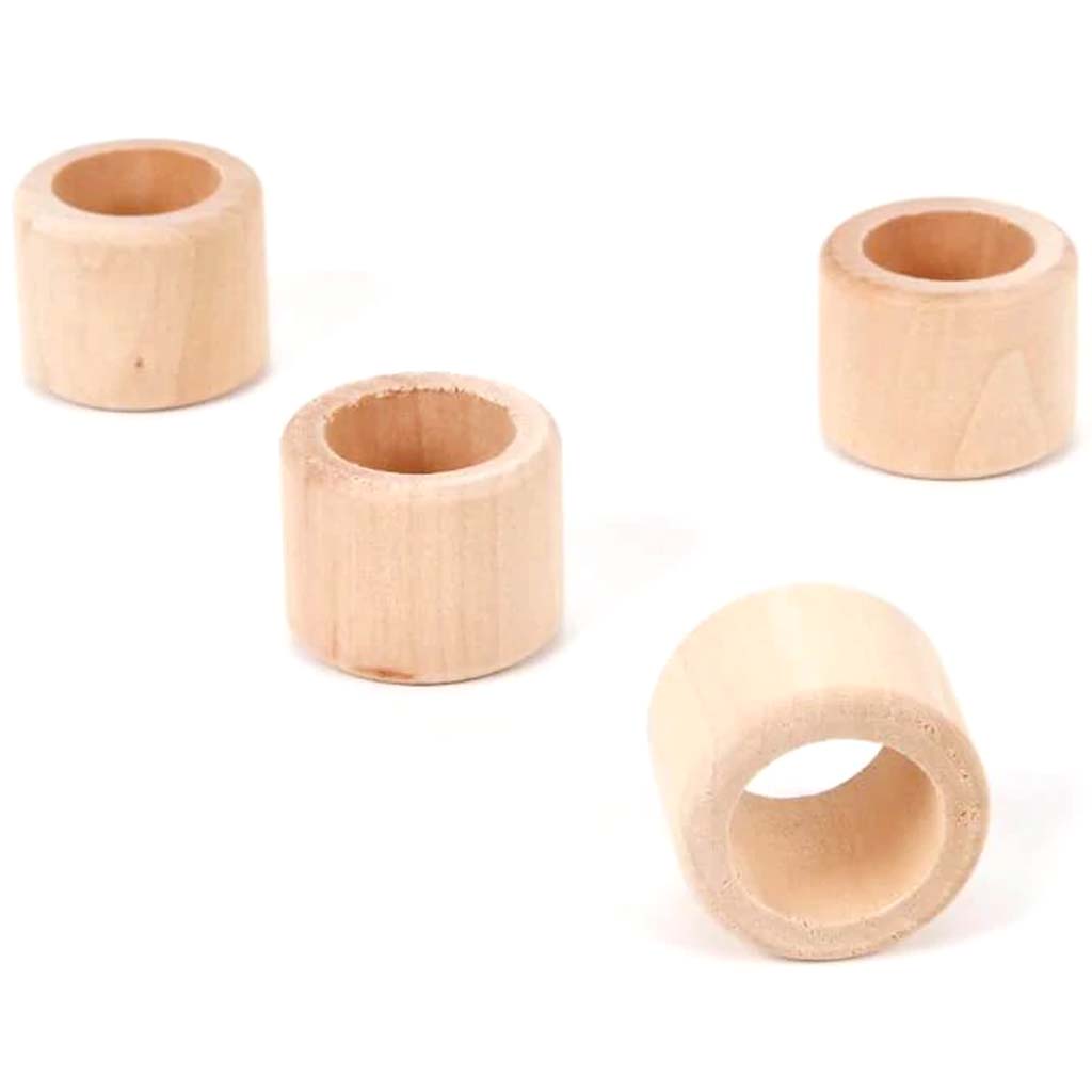 WOOD NAPKIN RING 4PCS/PK 1.25IN 