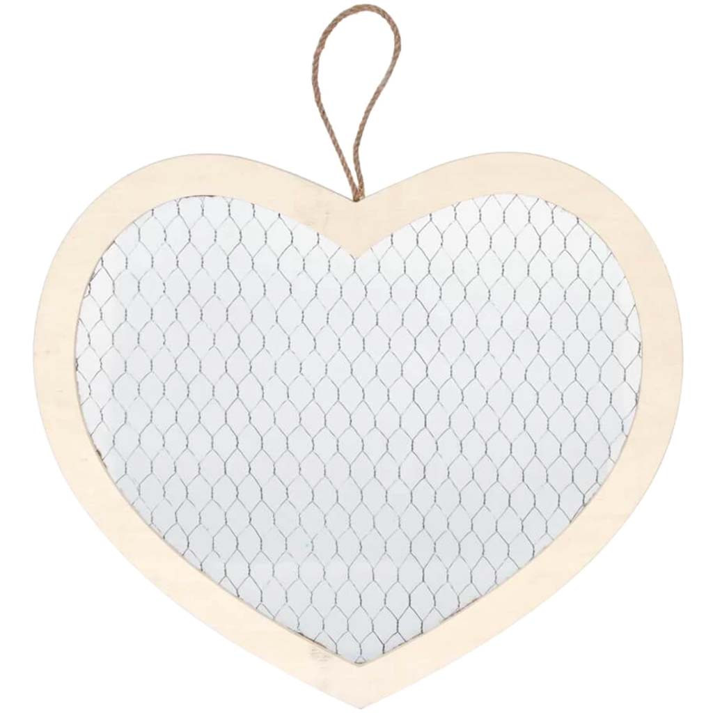 Unfinished Wood Chicken Wire Frame: Heart, 15.75 x 13.625 inches 