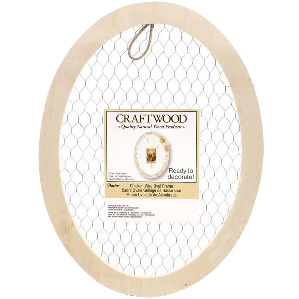 Craftwood™ Oval Chicken Wire Frame, 11.75 x 15.75 inches 