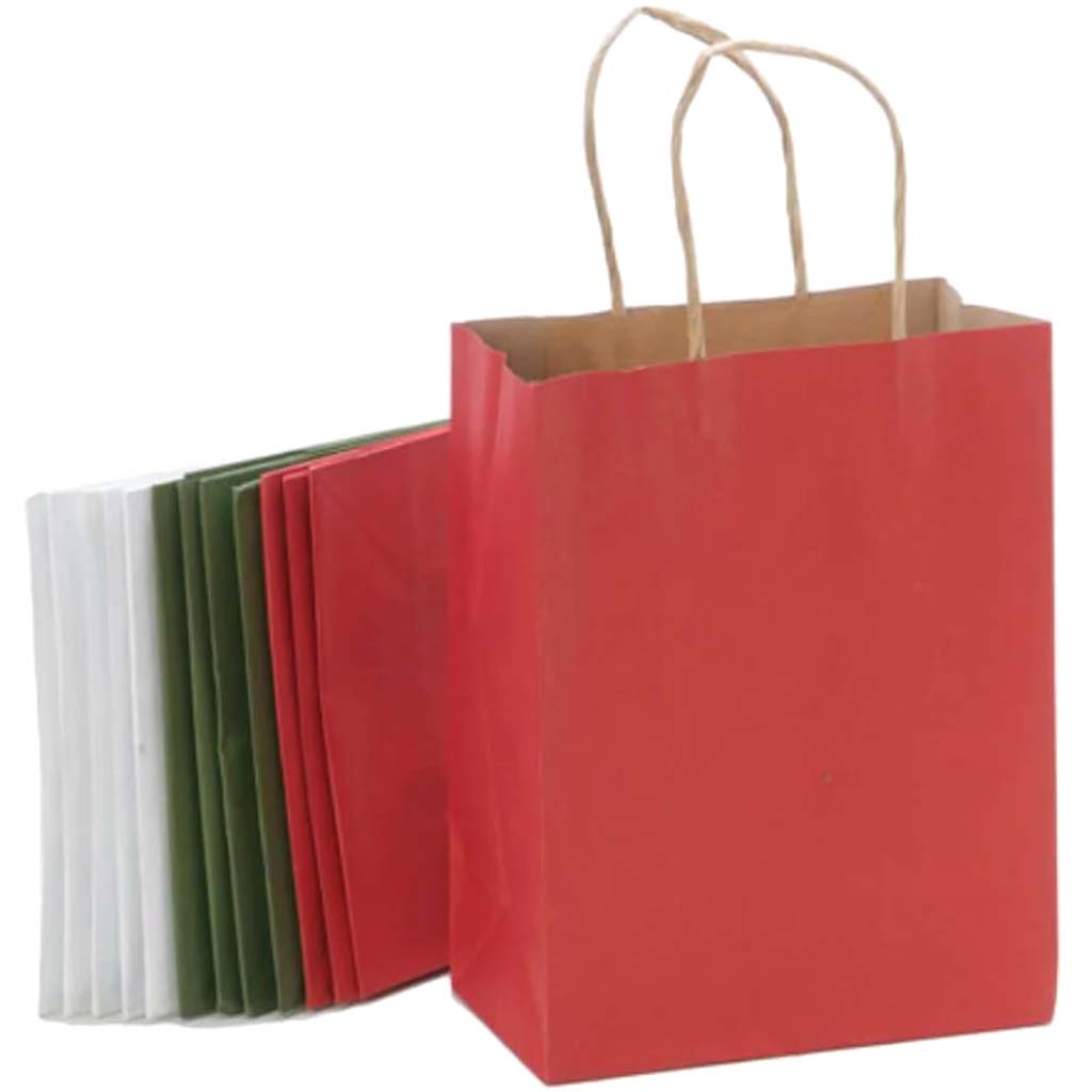 Value Pack Paper Bag Christmas 4.25 x 8 x 10.25 inches 13 pieces 