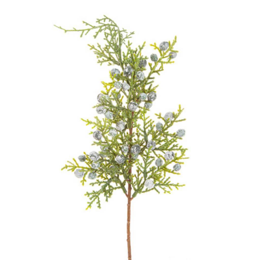 Juniper Pick with Berries Green 12 inches 