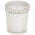 David Tutera Glass Votives White with Rhinestone Trim 