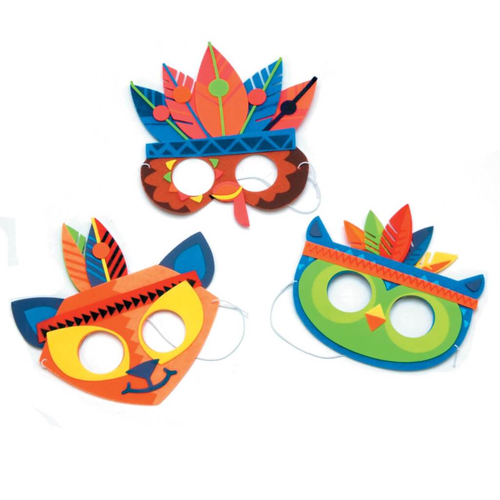 Owl Fox Monkey Assorted Felt Kit Mask 