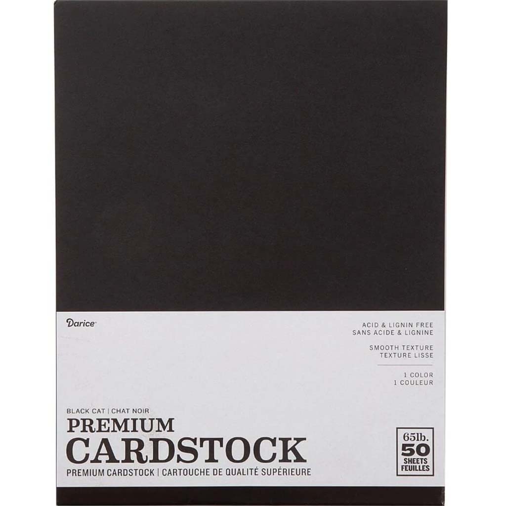 CARDSTOCK VALUE PACK CLASSIC SMOOTH BLACK CAT 50PK 8.5X11 