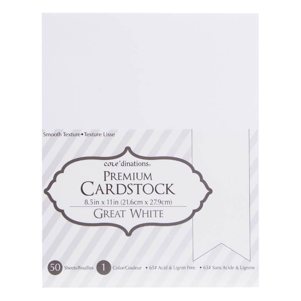 CARDSTOCK VALUE PACK CLASSIC SMOOTH GREAT WHITE 50PK 8.5X11 