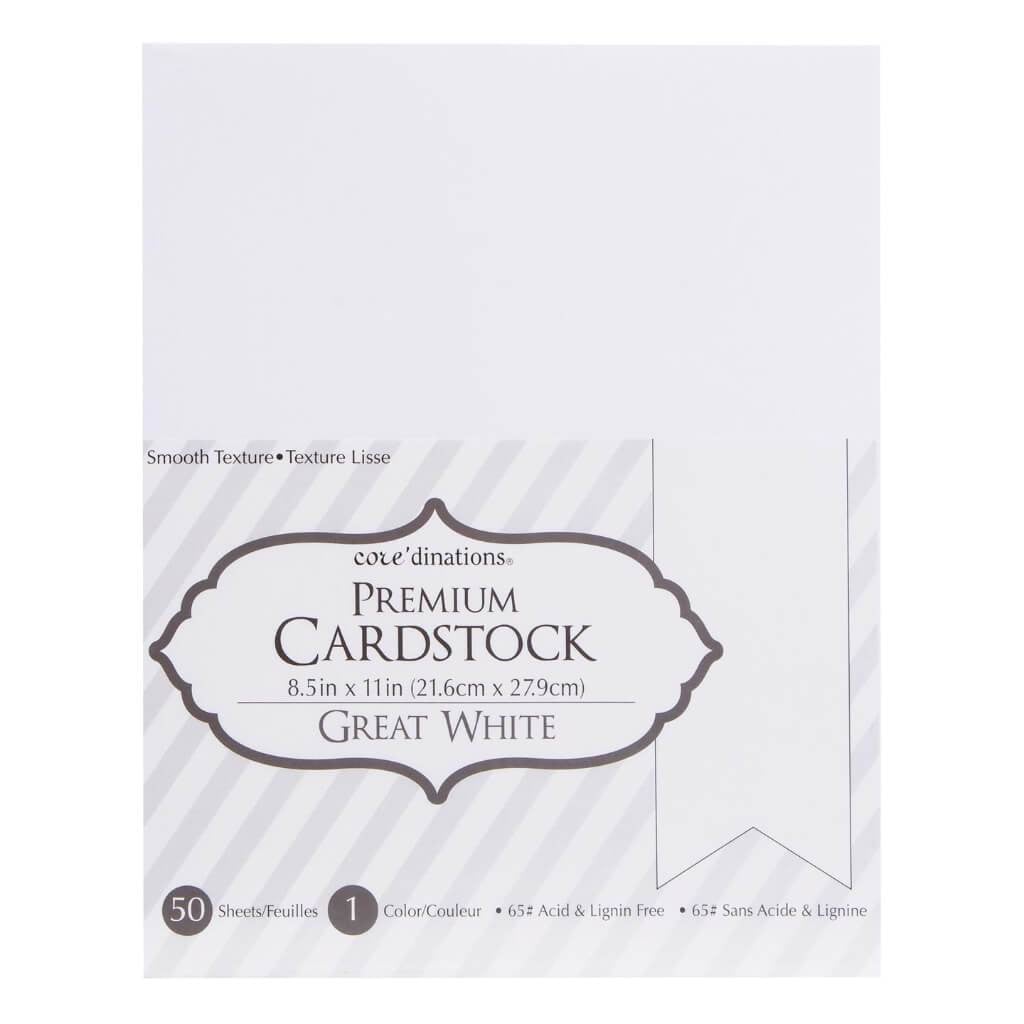 CARDSTOCK VALUE PACK CLASSIC SMOOTH GREAT WHITE 50PK 8.5X11 
