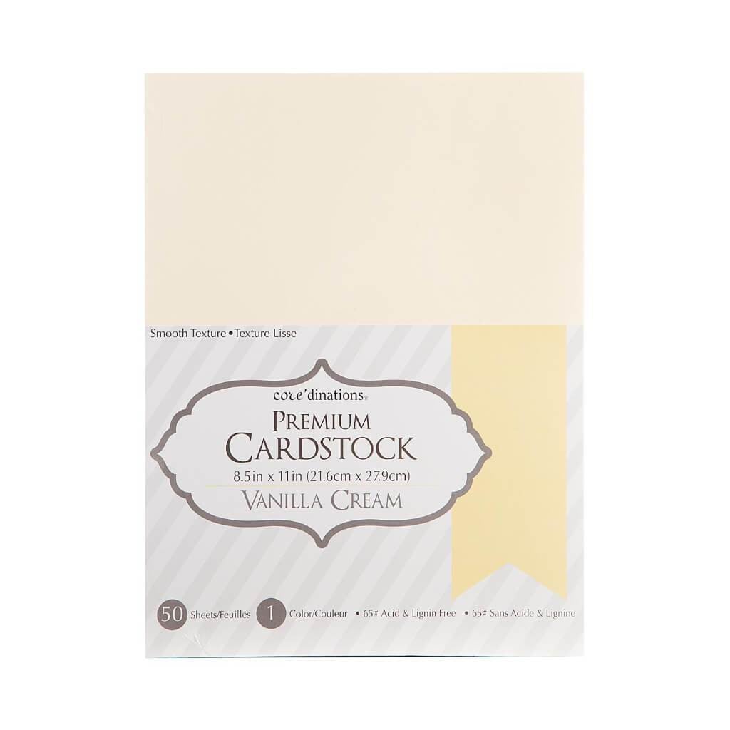 CARDSTOCK VALUE PACK SMOOTH VANILLA CREAM 50PK 8.5X11 