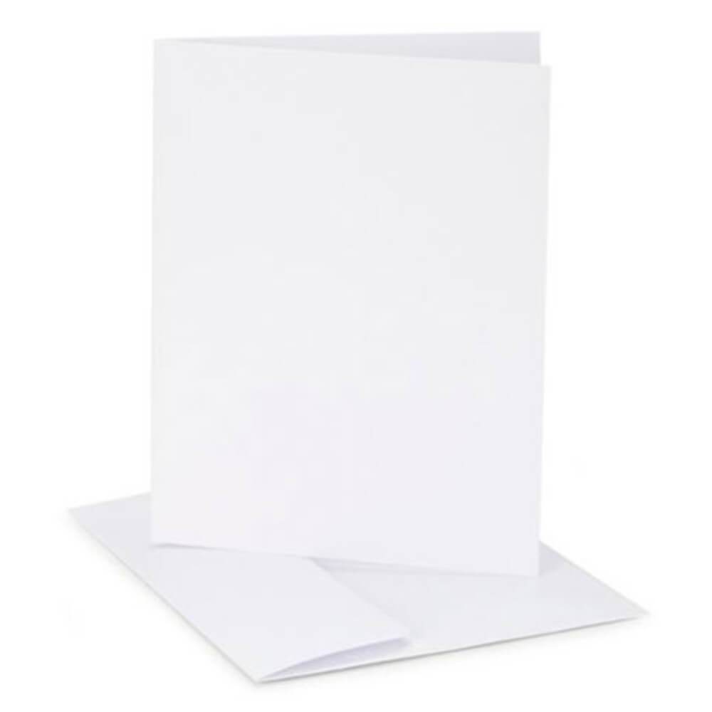 Core&#39;dinations Cards and Envelopes White Canvas A7 25 Sets 