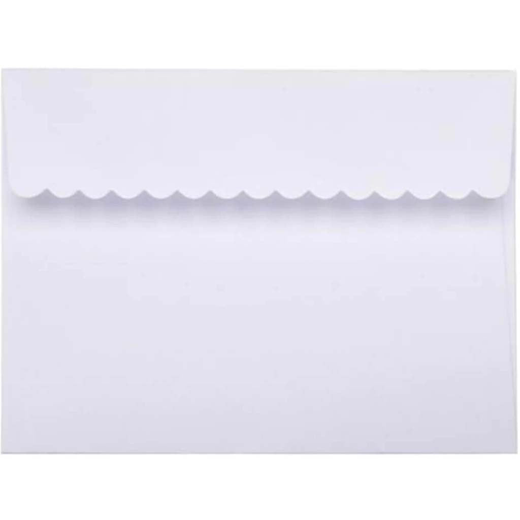 ENVELOPE DECO FLAP 20PK A2 WHITE 