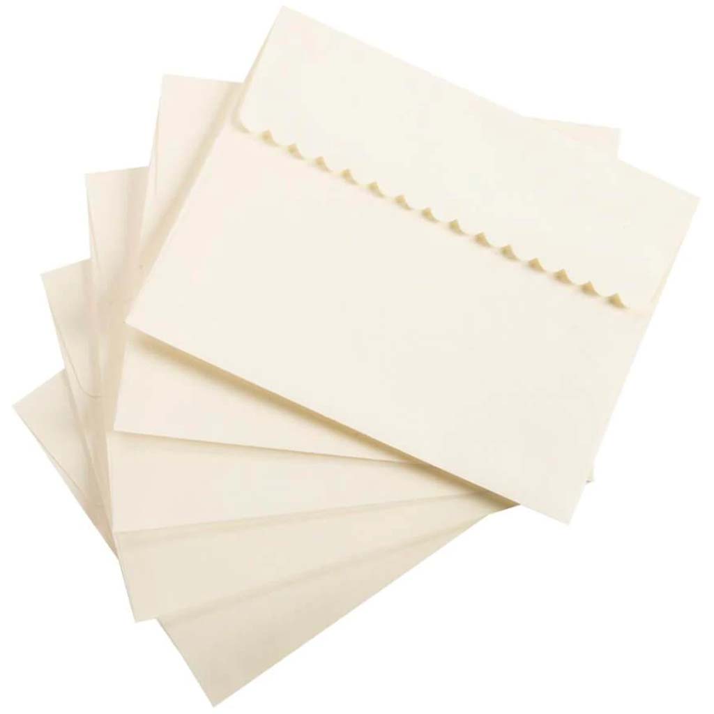 ENVELOPE DECO FLAP 20PK A2 IVORY 