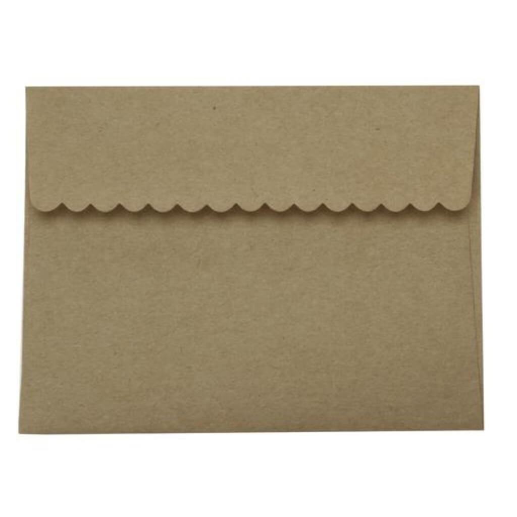 ENVELOPE DECO FLAP 20PK A2 KRAFT 