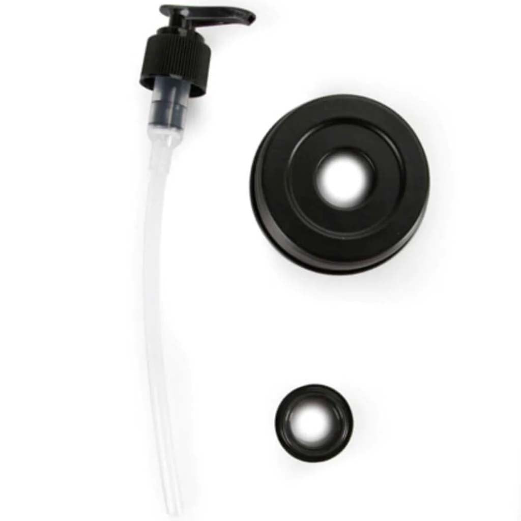 Black Liquid Soap Dispenser Kit for Mason Jars 