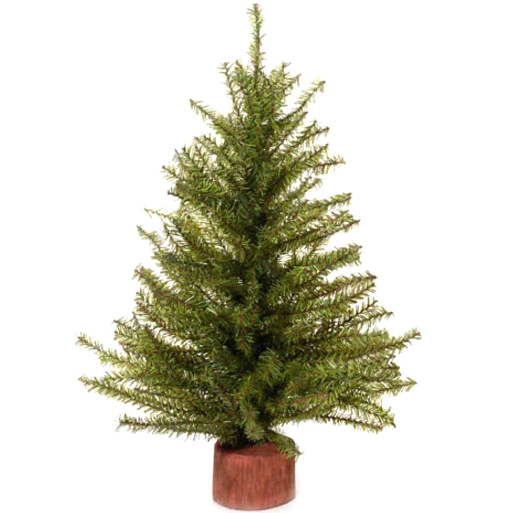 Mixed Pine Tree with Wood Base 192 Tips 18 inches 