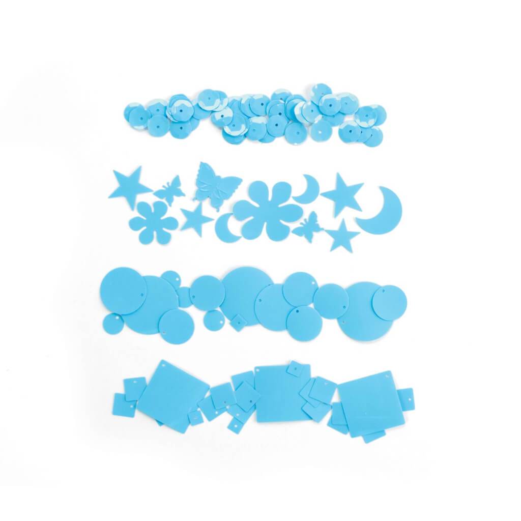 SEQUINS CREAM FLAKE 4 PACK BLUE 