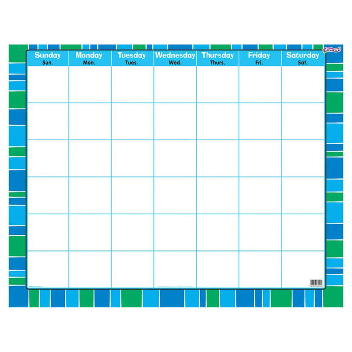 Stripe-Tacular Cool Blue Wipe-Off Chart 
