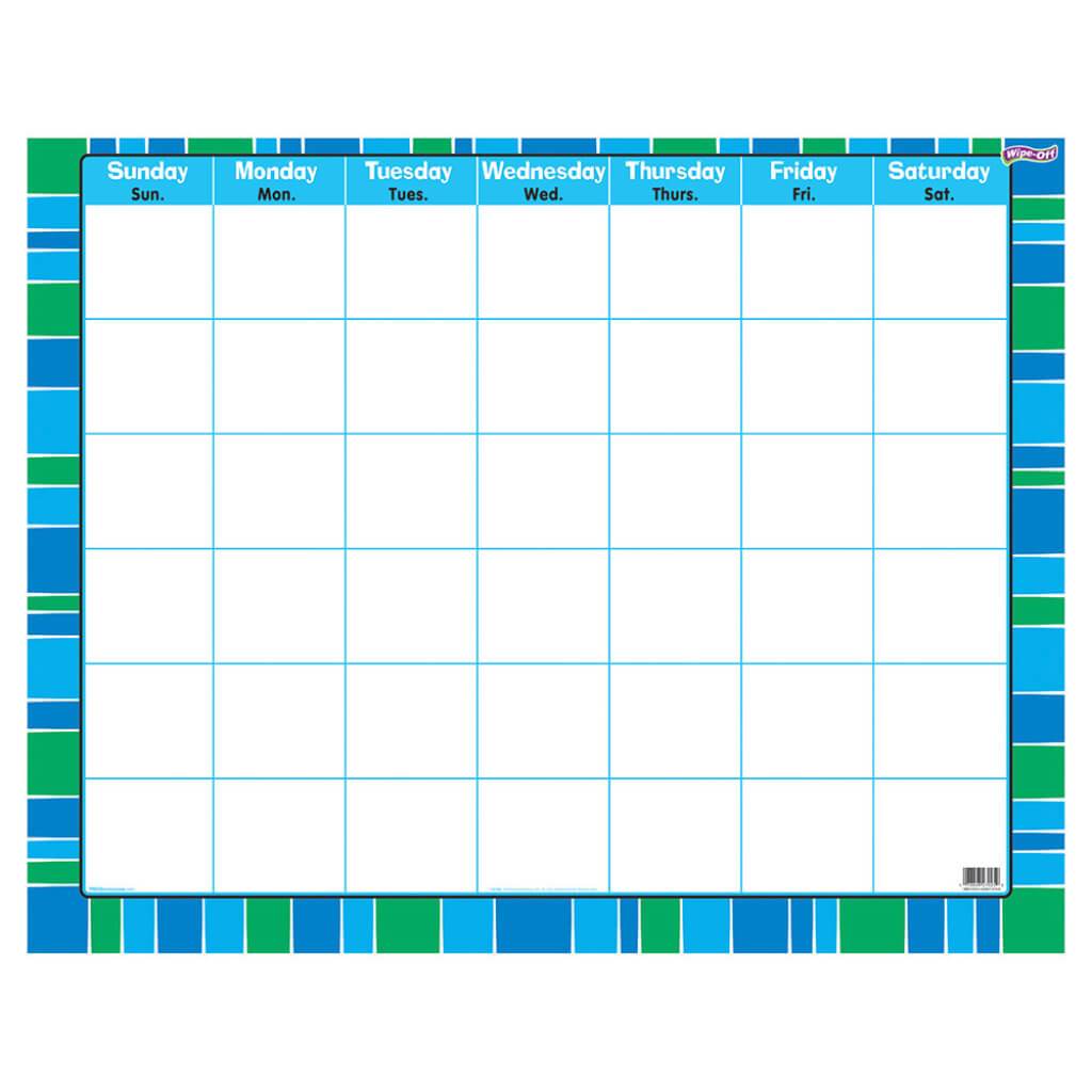 Stripe-Tacular Cool Blue Wipe-Off Chart 