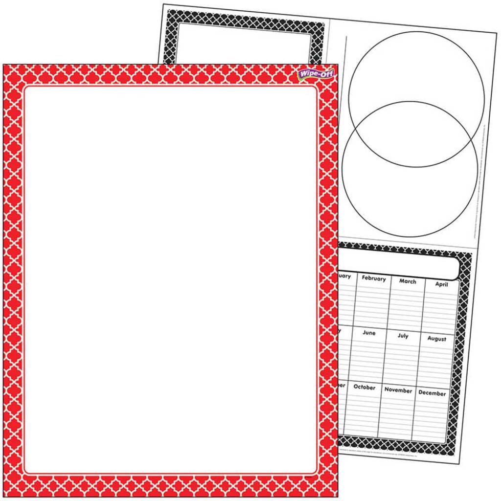 Moroccan Red Wipe-Off Chart 