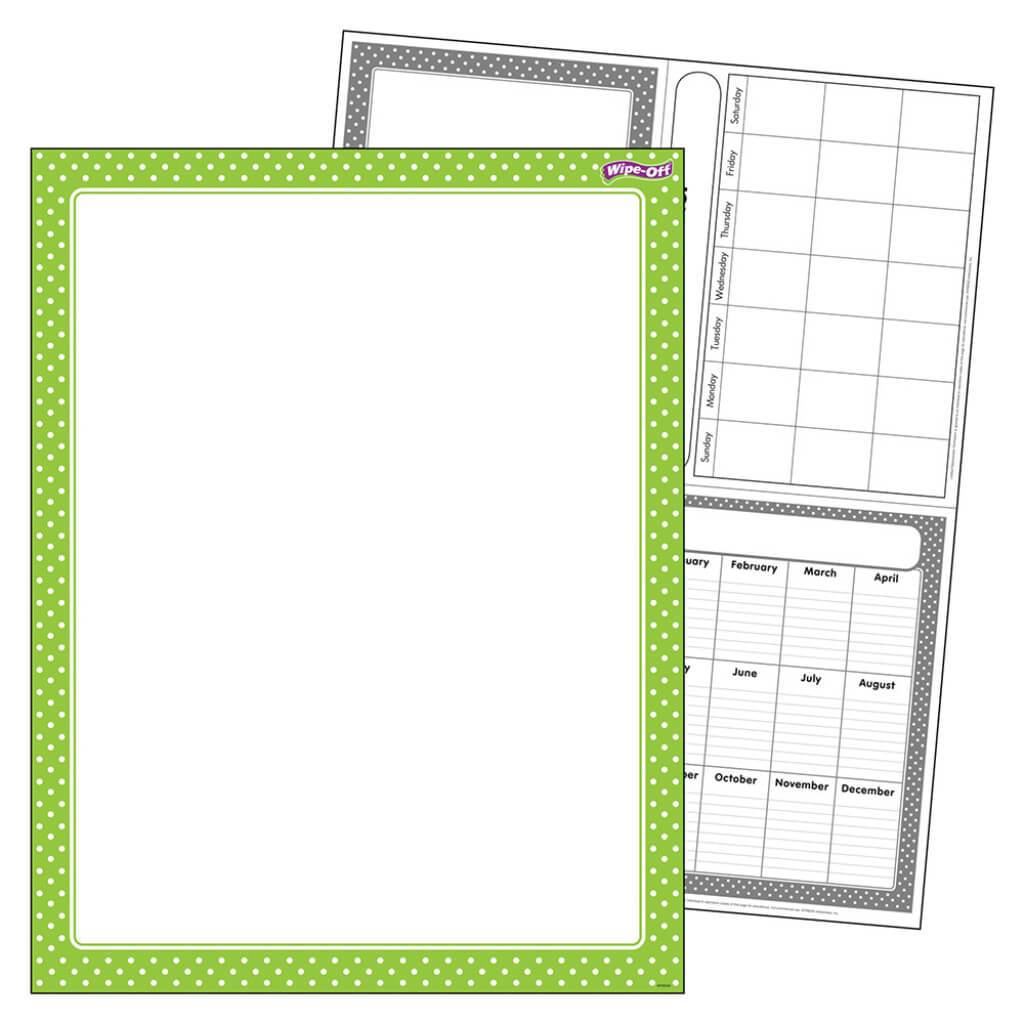 Polka Dots Lime Wipe-Off Chart 