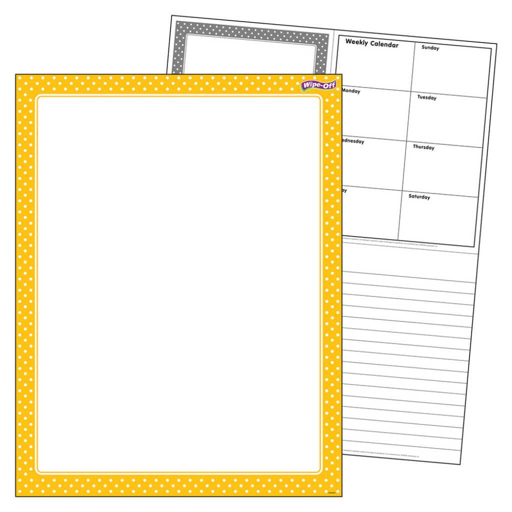 Polka Dots Yellow Wipe-Off Chart 