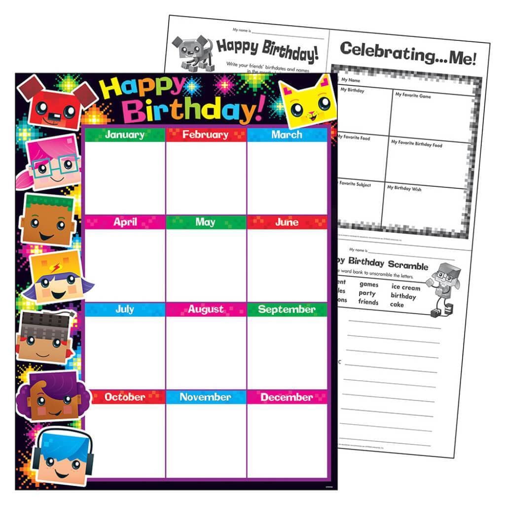 Birthday Blockstar! Learning Chart 