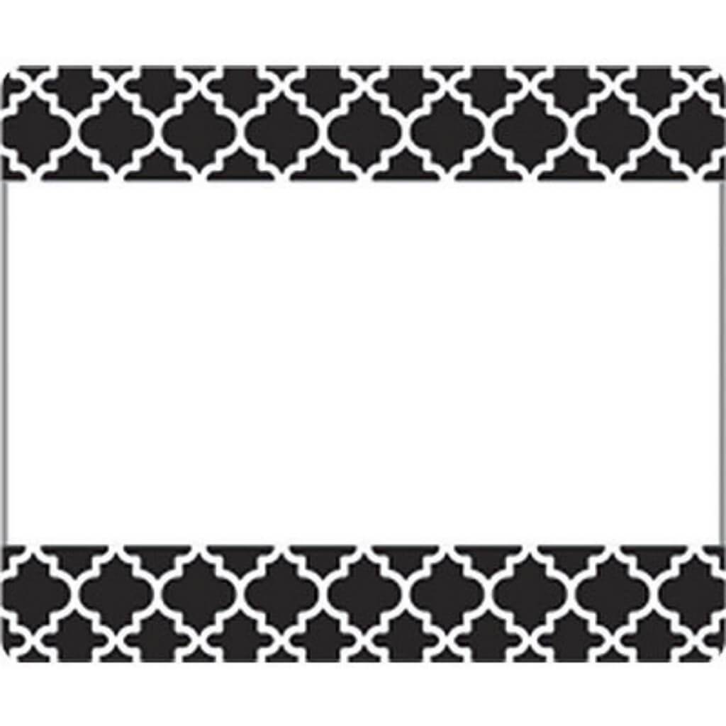 Moroccan Name Tags Black 