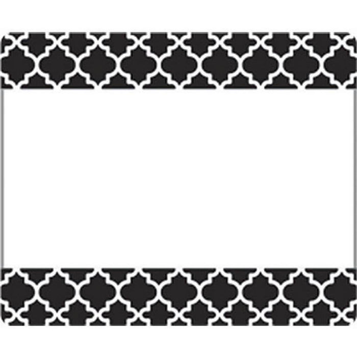 Moroccan Name Tags Black 