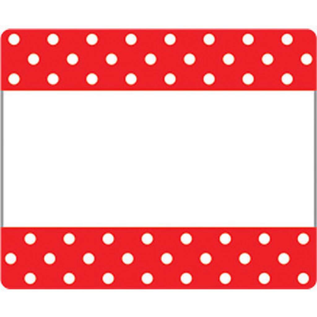 Polka Dots Red Name Tags 