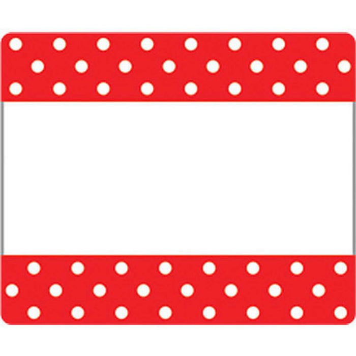 Polka Dots Red Name Tags 