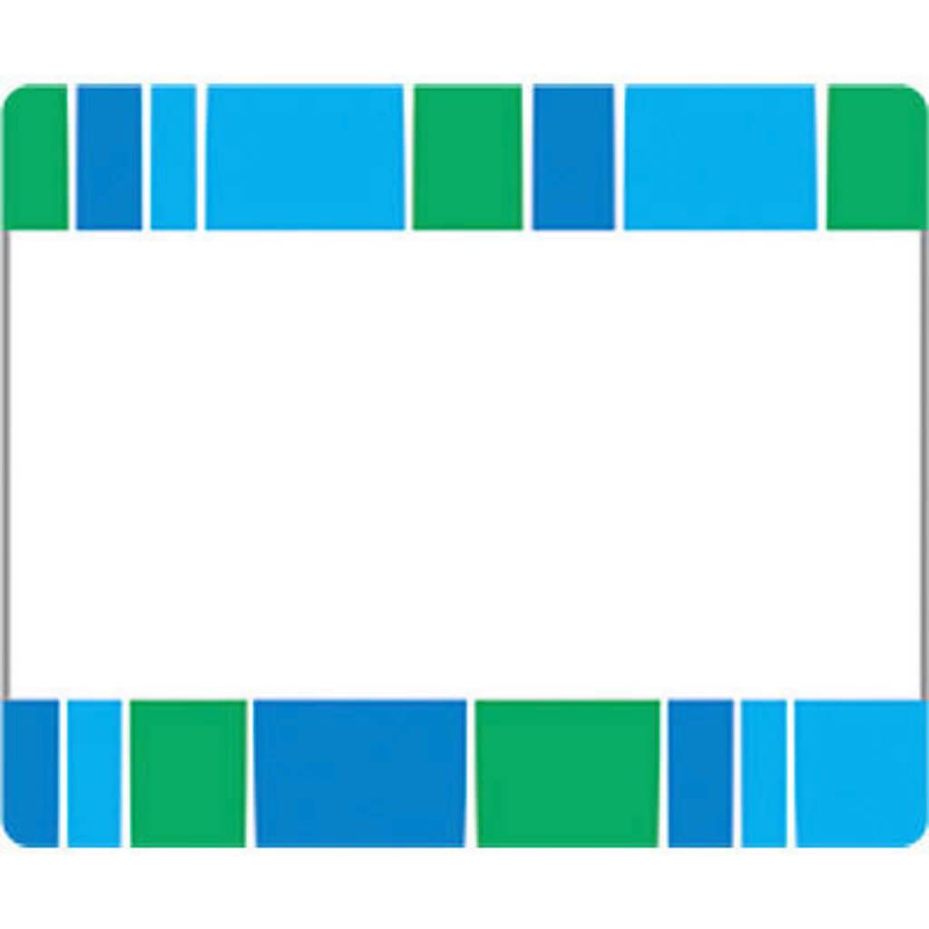 Stripe-Tacular Name Tags Blue 