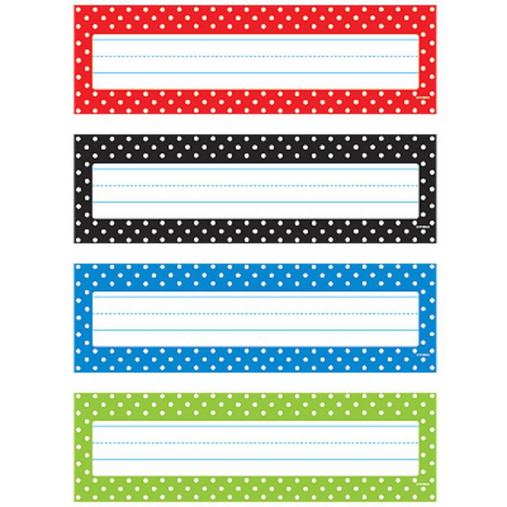 Polka Dots Name Plates Variety Pack 