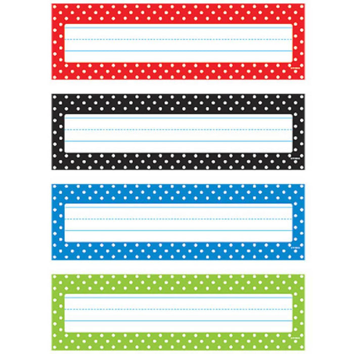 Polka Dots Name Plates Variety Pack 