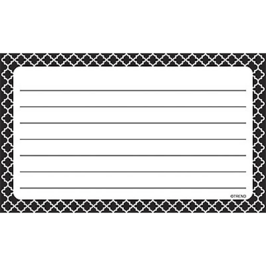 Moroccan Terrific Index Cards Lined Black 