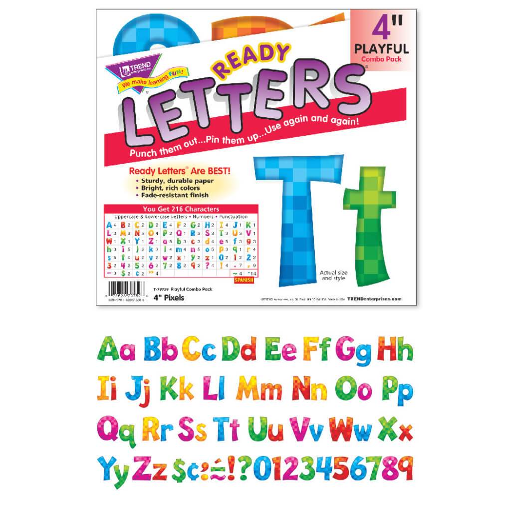 Ready Letters Playful Pixels 4" 