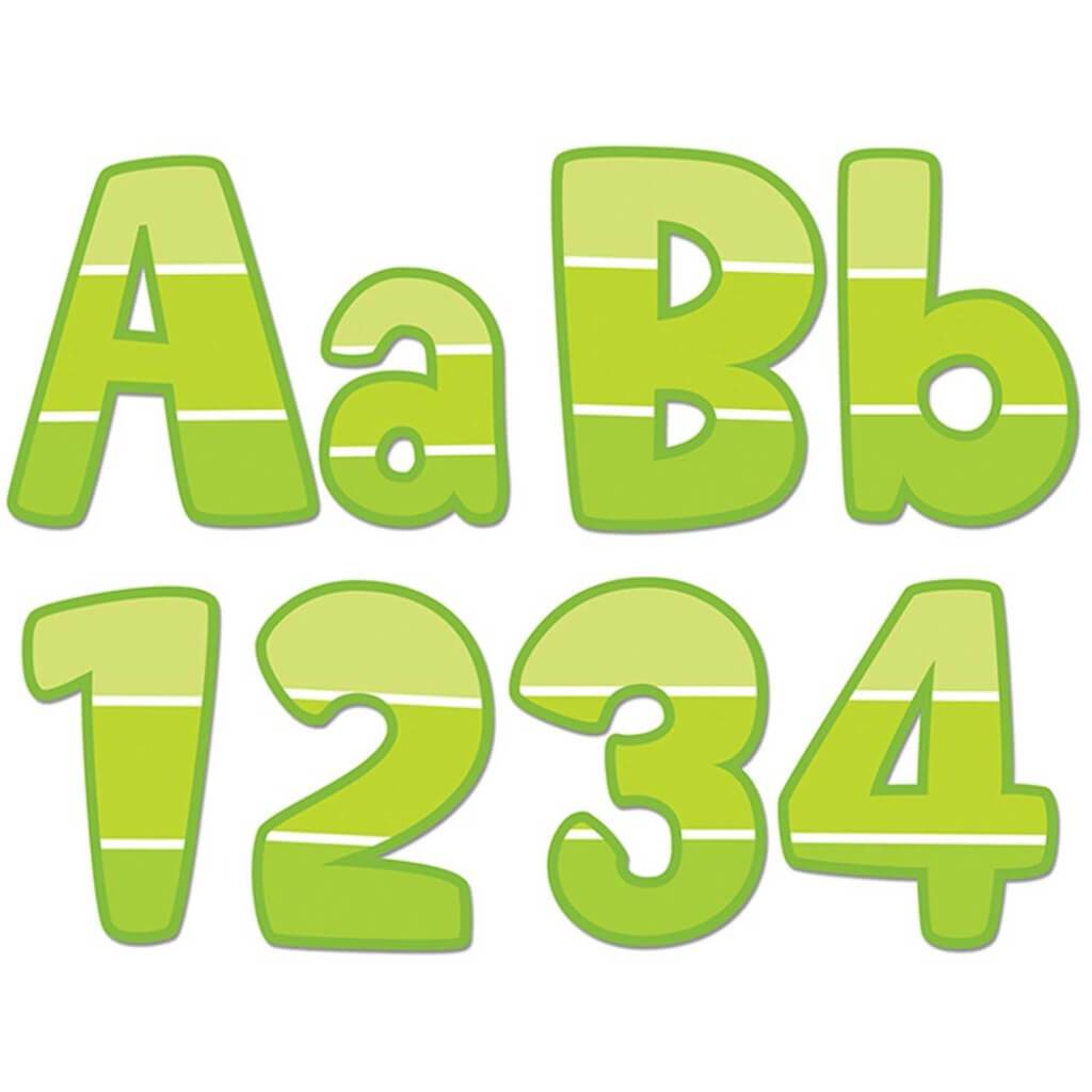 Paint Chip Designers Letter 4" Lime Green 