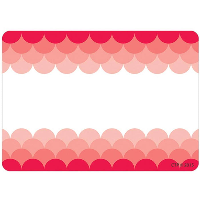 Ombre Scallops Labels Poppyred 