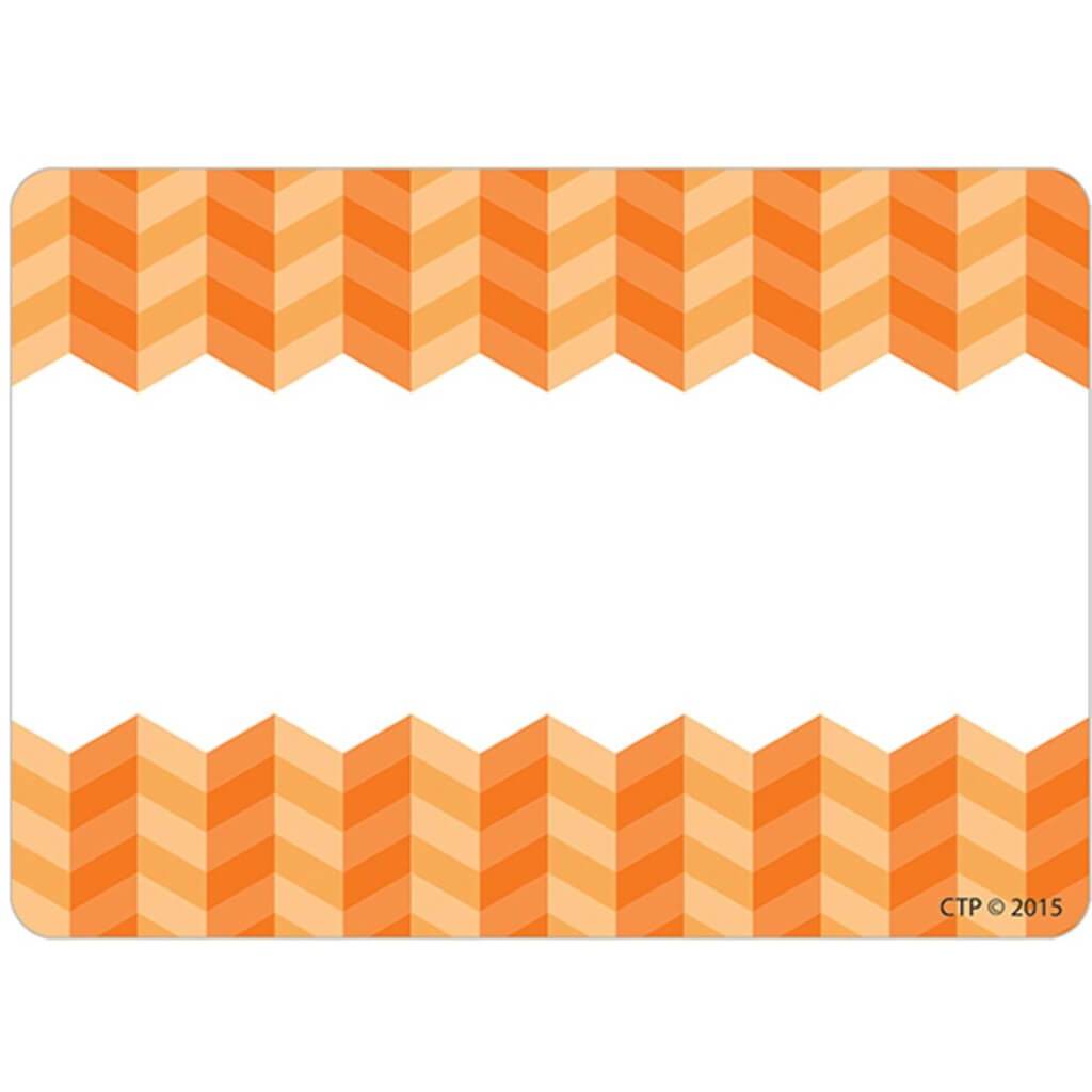 Painted Palette Orange Herringbone Labels 