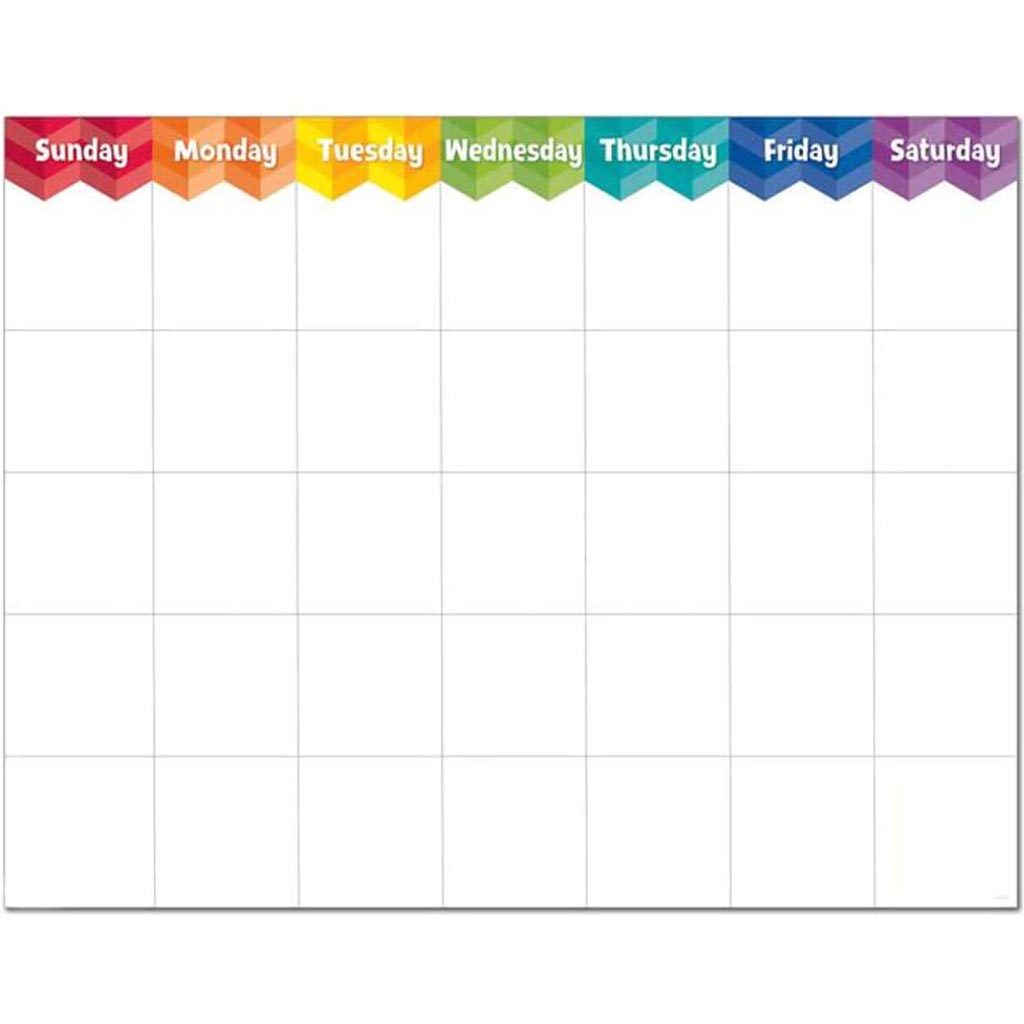 Painted Palette Large Calendar Chart