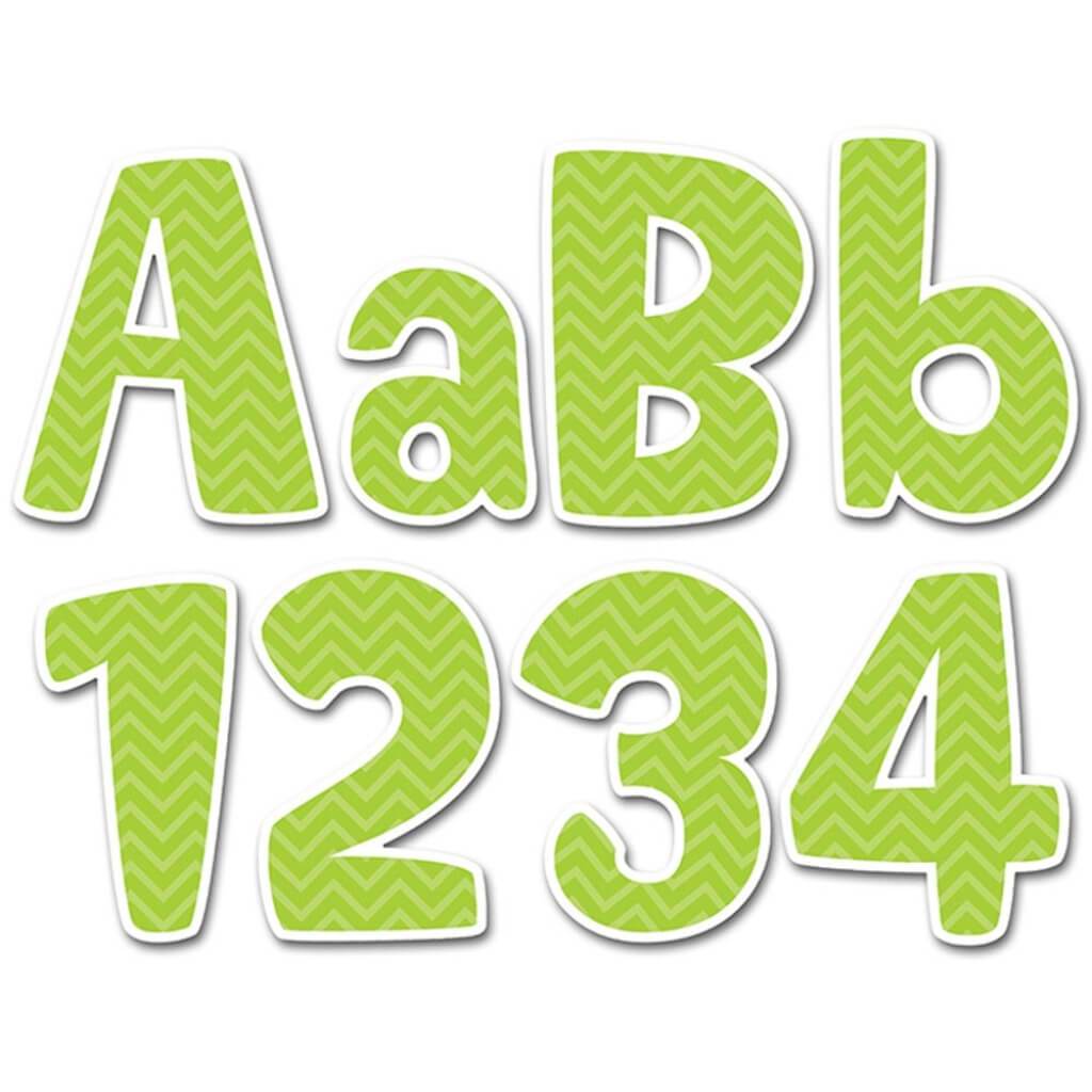 Lime Green Chevron 4in Designer Letters