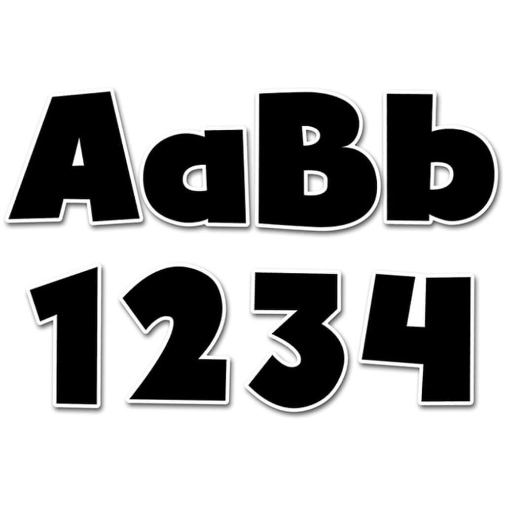 Bold Designer Letters 4" Black 
